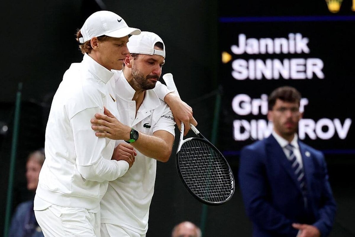 Sinner advances to Wimbledon quarter-finals after Dimitrov injury