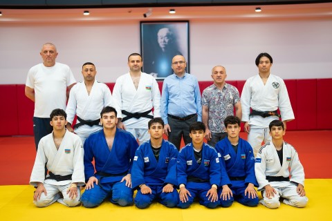 EYOF-da iştirak edəcək cüdoçularla görüş - FOTO
