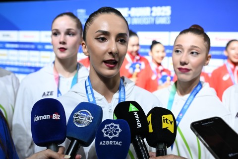 Azərbaycanlı gimnast: "Biz tarixi nəticələr qazanmağı çox sevirik" - VİDEO