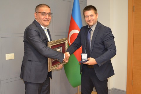 Azərbaycan və Çexiya Ağırlıqqaldırma Federasiyalarının rəhbərləri görüşüb - FOTO
