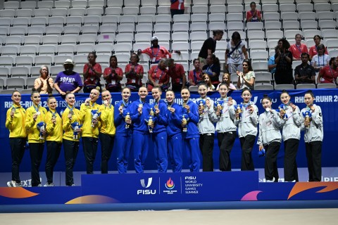 Universiada: Gimnastlarımız qızıl və gümüş medallarla mükafatlandırılıblar - FOTO