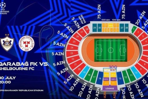 "Qarabağ" - "Şelburn" matçına satılan biletin sayı açıqlanıb