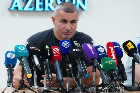 Qurban Qurbanov: "Şkendiya" çox iddialı, döyüşkən komandadır" - FOTO