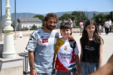 Olimpiya çempionları Qarabağda - FOTO/VİDEO