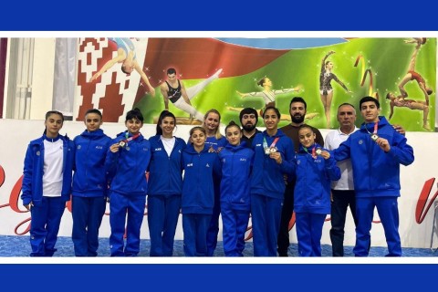 Gimnastlarımızdan Belarusda 7 medal - FOTO