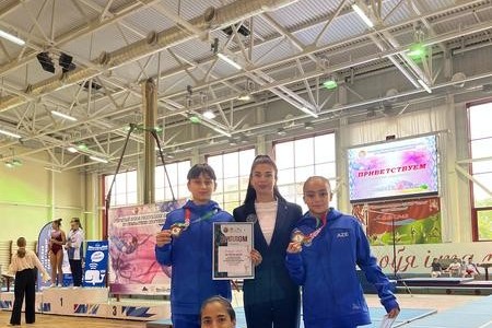 Gimnastlarımızdan Belarusda 7 medal - FOTO