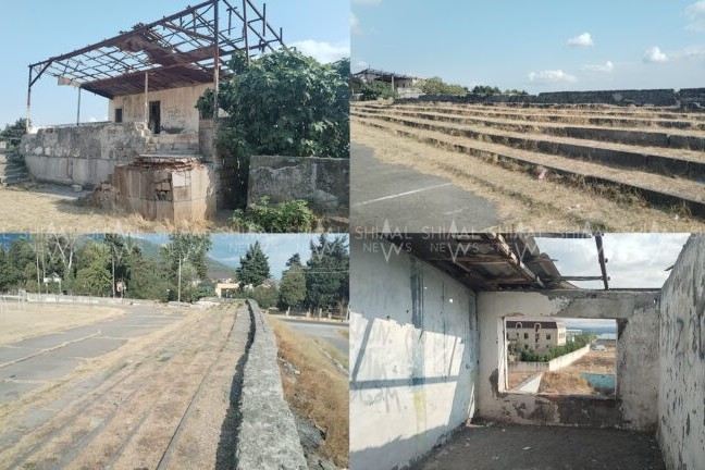 Oğuzun yararsız hala düşən mərkəzi stadionu – VİDEO