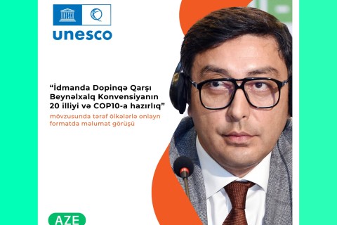 Fərid Qayıbov “İdmanda Dopinqə Qarşı Beynəlxalq Konvensiyanın 20 illiyi və COP10-a hazırlıq” görüşündə çıxış edib