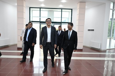 Fərid Qayıbov Zaqatala Olimpiya İdman Kompleksinə baxış keçirib - FOTO