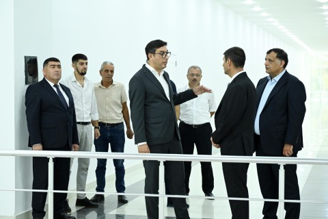 Fərid Qayıbov Zaqatala Olimpiya İdman Kompleksinə baxış keçirib - FOTO