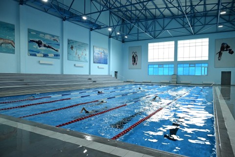 Fərid Qayıbov Zaqatala Olimpiya İdman Kompleksinə baxış keçirib - FOTO