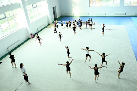Fərid Qayıbov Zaqatala Olimpiya İdman Kompleksinə baxış keçirib - FOTO