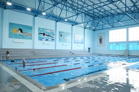 Fərid Qayıbov Zaqatala Olimpiya İdman Kompleksinə baxış keçirib - FOTO