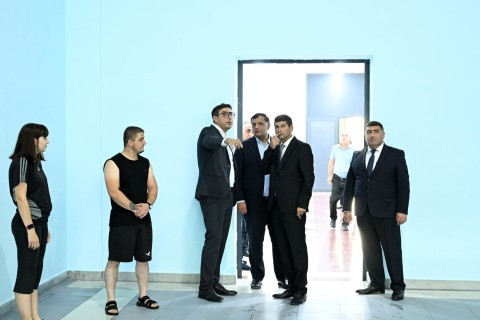 Fərid Qayıbov Zaqatala Olimpiya İdman Kompleksinə baxış keçirib - FOTO