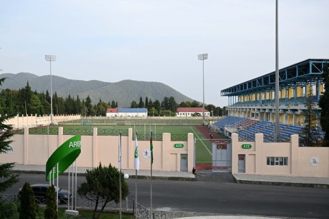 Fərid Qayıbov Zaqatala Olimpiya İdman Kompleksinə baxış keçirib - FOTO
