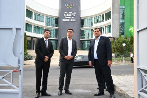 Fərid Qayıbov Zaqatala Olimpiya İdman Kompleksinə baxış keçirib - FOTO
