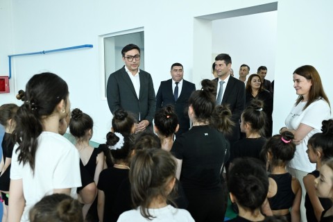 Fərid Qayıbov Zaqatala Olimpiya İdman Kompleksinə baxış keçirib - FOTO