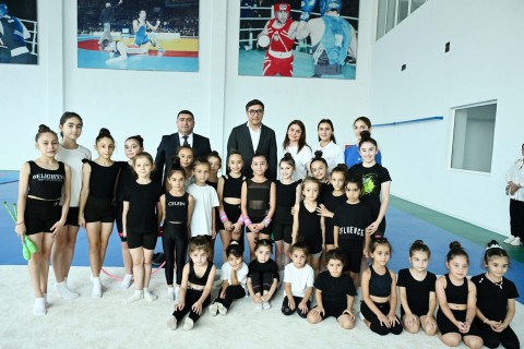 Fərid Qayıbov Zaqatala Olimpiya İdman Kompleksinə baxış keçirib - FOTO