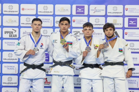 Azərbaycan komandası Avropa çempionatında birinci olub - FOTO