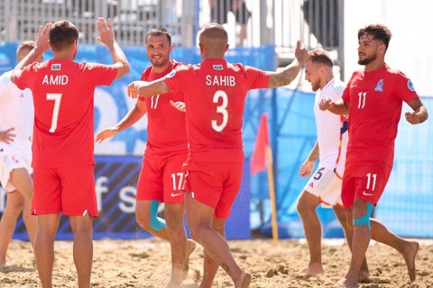 Azerbaijan wins narrow victory over Belgium in Beach Soccer European Championship
