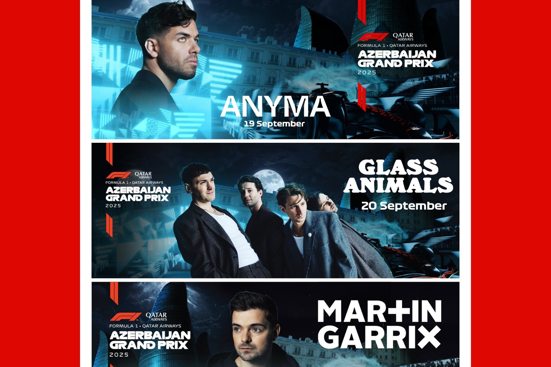 Anyma, Martin Garrix və Glass Animals Bakı səhnəsində – Azərbaycan Qran Prisində möhtəşəm konsertlər