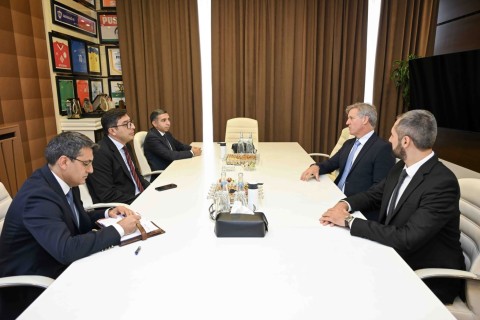Fərid Qayıbov Avropa Su İdmanı Federasiyasının prezidentini qəbul edib - FOTO