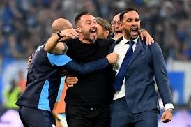 Marseille celebrate historic win over PSG, De Zerbi urges focus on momentum