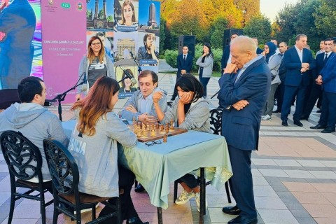 Gəncədə III MDB Oyunlarına dəstək məqsədilə şahmat yarışı keçirilib - FOTO