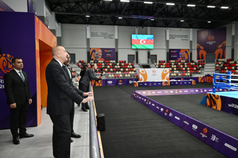 Prezident İlham Əliyev Yevlax Olimpiya İdman Kompleksinin açılışında iştirak edib - FOTO/VİDEO