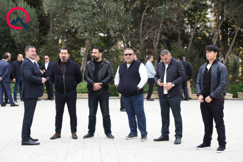 Qurban Qurbanov və Rəşad Sadıqov Cabir İmanovla vida mərasimində - FOTO/VİDEO