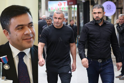 Qurban Qurbanov və Rəşad Sadıqov Cabir İmanovla vida mərasimində - FOTO/VİDEO