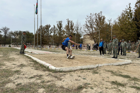 Hərbi qulluqçular arasında atletika yarışları keçirildi - FOTO