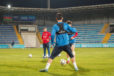 U-21 yığmamızın Şotlandiya ilə oyunöncəsi açıq məşqi - FOTO