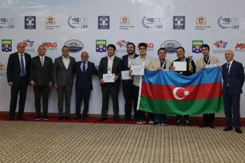 Азербайджанские шахматисты награждены на чемпионате Европы в Батуми - ФОТО