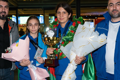 Azerbaijani U-15 boxing team returns home after successful European Championship - PHOTO