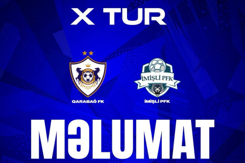 Изменено место проведения матча между "Карабахом" и "Имишли"