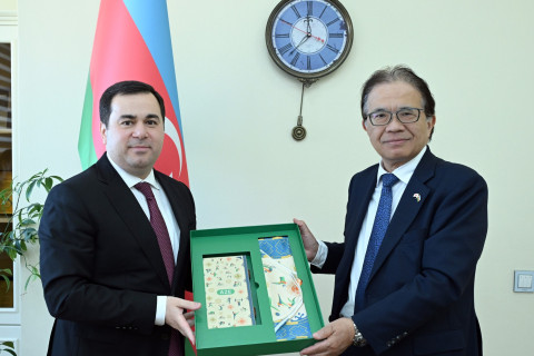 Nazir müavini Yaponiya səfiri ilə Bakıda keçiriləcək dünya çempionatını müzakirə edib - FOTO