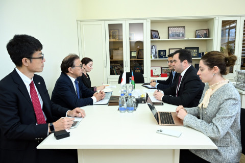 Nazir müavini Yaponiya səfiri ilə Bakıda keçiriləcək dünya çempionatını müzakirə edib - FOTO