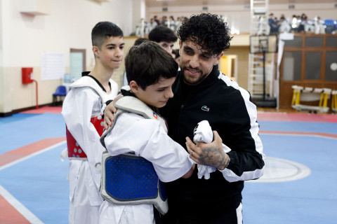 “Qarabağ”ın braziliyalı ulduzu Kadi Borges parataekvondoçuların məşqində olub - FOTO/VİDEO