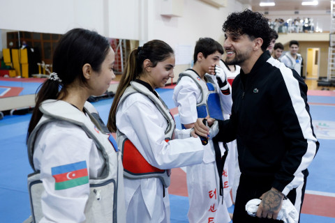“Qarabağ”ın braziliyalı ulduzu Kadi Borges parataekvondoçuların məşqində olub - FOTO