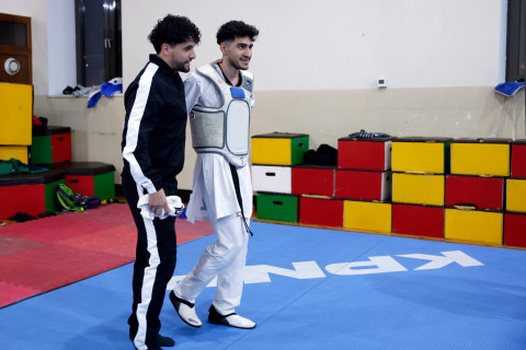 “Qarabağ”ın braziliyalı ulduzu Kadi Borges parataekvondoçuların məşqində olub - FOTO/VİDEO