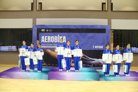 Gəncədə ilk dəfə aerobika gimnastikası üzrə ölkə birinciliyi keçirilib - FOTO