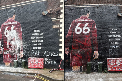 В Ливерпуле неизвестные испортили мурал, посвященный Тренту Александер-Арнольду