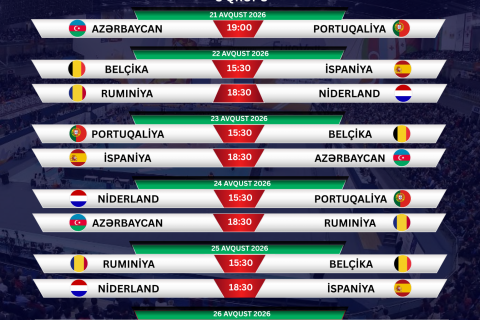 Стало известно расписание сборной Азербайджана по волейболу на ЧЕ - 2026