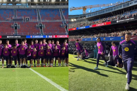 “Barselona” iki illik fasilədən sonra “Kamp Nou”ya geri döndü - VİDEO