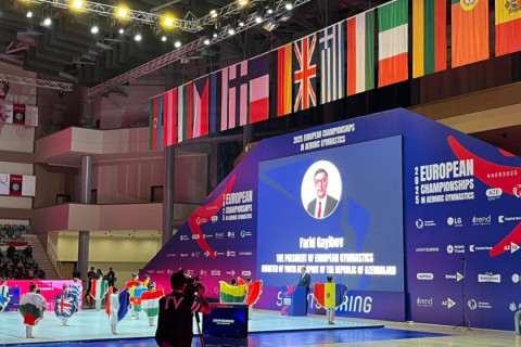 В Гяндже прошла церемония открытия чемпионата Европы по аэробной гимнастике - ФОТО