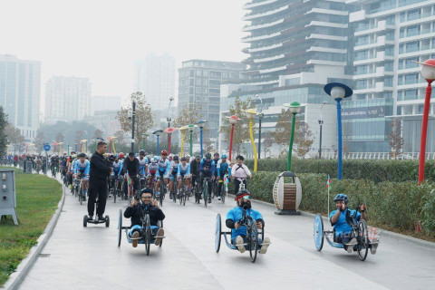 “Bayrağımız – qürur mənbəyimizdir!” devizi altında veloyürüş keçirildi - FOTO