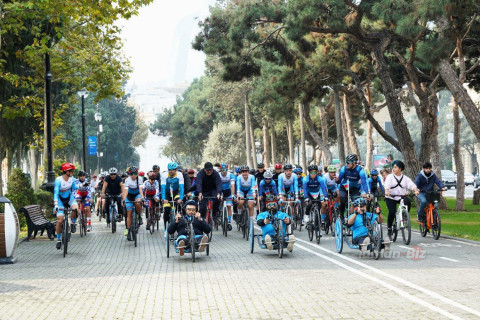 “Bayrağımız – qürur mənbəyimizdir!” devizi altında veloyürüş keçirildi - FOTO
