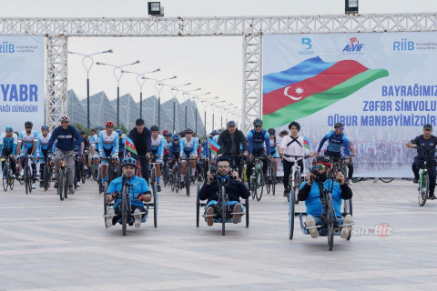 “Bayrağımız – qürur mənbəyimizdir!” devizi altında veloyürüş keçirildi - FOTO