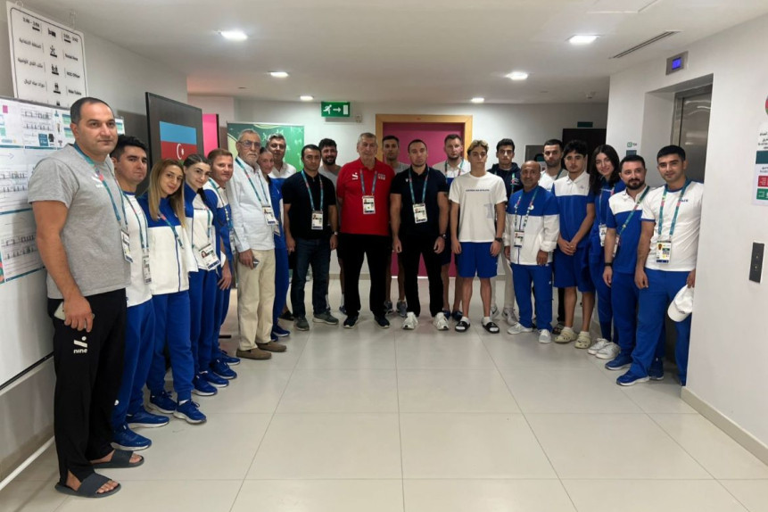 Milli Olimpiya Komitəsinin rəhbərliyi Ər-Riyadda Atletlər kəndində olub - FOTO